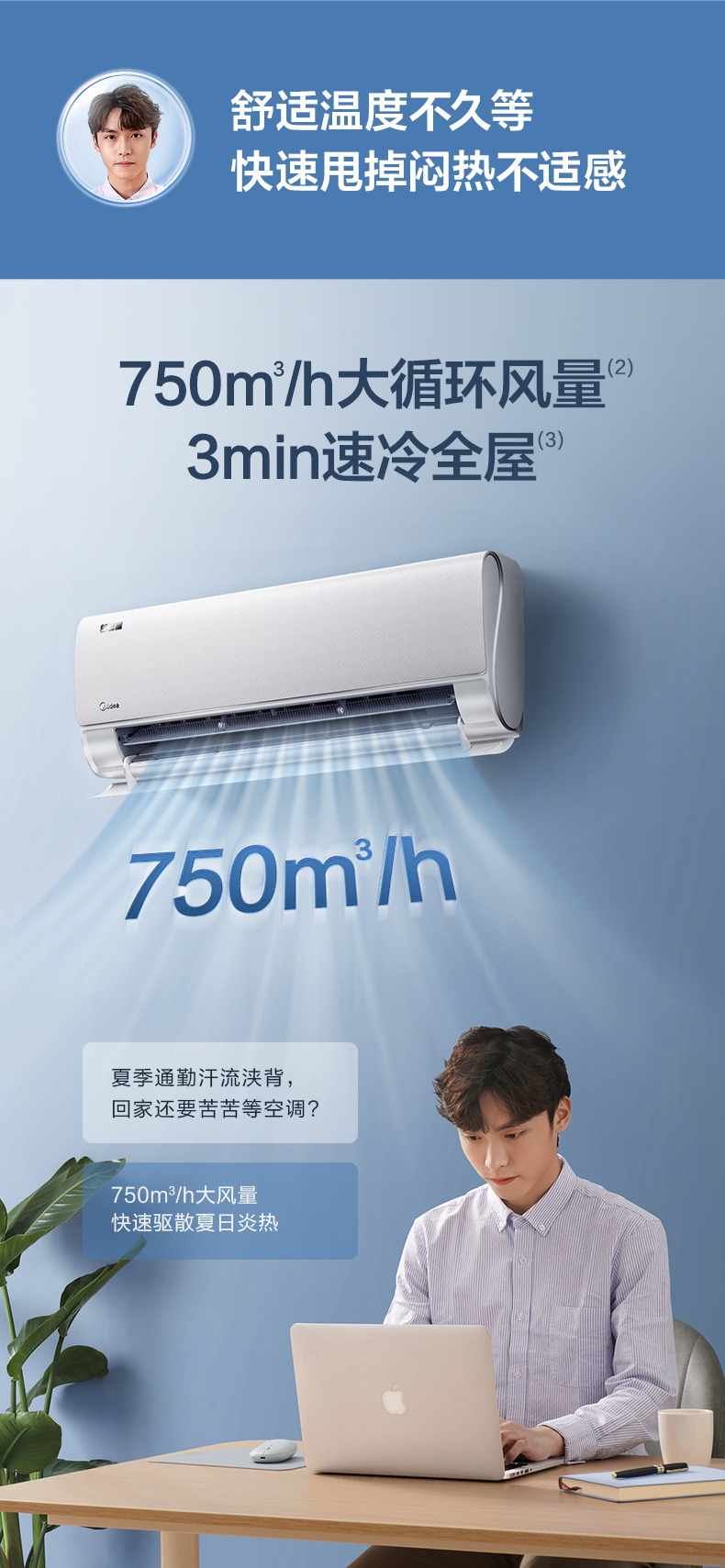 美的 智能掛機 淺云脂 KFR-35GW/TA1-1